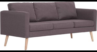 vidaXL - Driezitsbank - stof - taupe