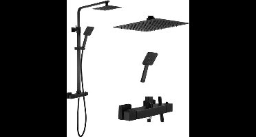 Regendouche - Mengkraan set compleet – mat zwart