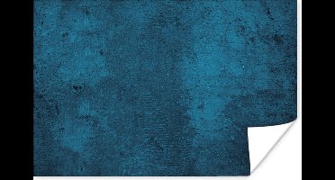 Poster Natuursteen - Beton - Steen - Blauw - 30x20 cm