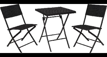 Relaxwonen - Tuinmeubelset - Bistroset - Balkonset - Polyrotan - 58 x 58 x 70 cm
