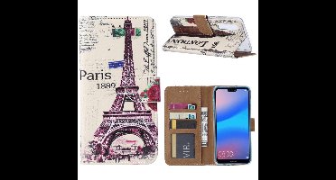 FONU Boekmodel Hoesje Parijs Huawei P30
