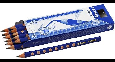 Groove Grafiet Potloden, d 10 mm, B, vulling 4,25 mm, 12 stuk/ 1 doos