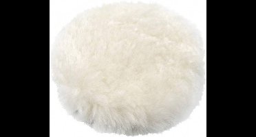 HBM 125 mm Lamswollen polijstkussen met klittenband