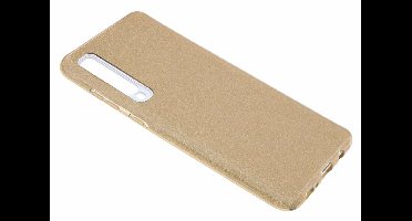 Ntech Hoesje Geschikt Voor Samsung Galaxy A70/A70s Glitter TPU Back Cover Hoesje - Goud