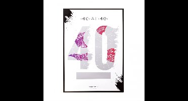 Thumbsup! Krasposter Uitdaging 40 Papier 50 X 70 Cm Wit/paars