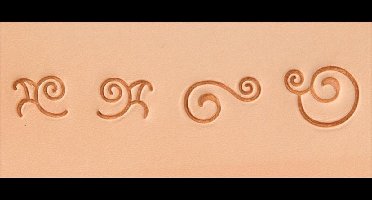 Tandy Leather Leerstempelset | Krul | 4stuks