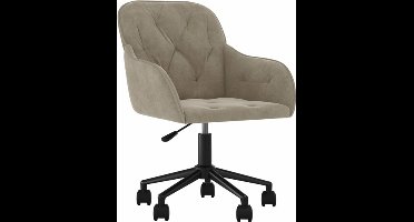 vidaXL - Kantoorstoel - draaibaar - fluweel - lichtgrijs