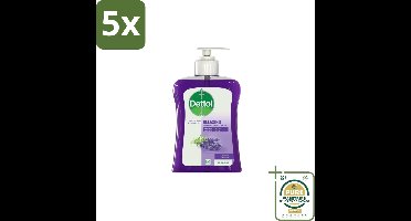 5 x Dettol Handzeep Verzachtend Lavendel 250 ml - Grootverpakking - Handwas - Handhygiëne - Antibacteriële Handzeep - Handen Verzorgen - Huid Verzorging