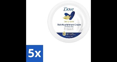 Dove – Bodycrème – Rich Nourishment – 75 ml - Bulkverpakking - 5 stuks