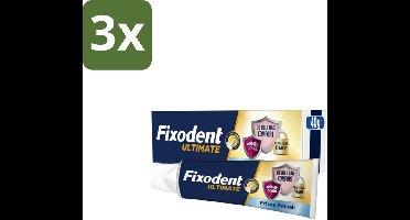 Fixodent Kleefpasta Ultimate Fresh 40 gr - Bulkverpakking - 3 stuks