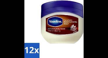 12 x Vaseline – Moisturising Jelly – Cocoa Butter – Verzorgend - 100 ml - Huidverzorging - Vochtigheid - Huidbescherming - Glansherstel - Droge Huid