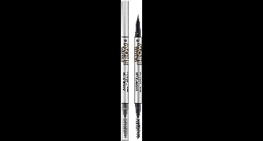 Deborah Milano 24 Ore Brow Marker – 03 Dark Brown - Precisiemarkering Voor Wenkbrauwen – Microblading‑Effect – Intens Gepigmenteerde, Langhoudende Wenkbrauwpen – Natuurlijke & Gedefinieerde Look