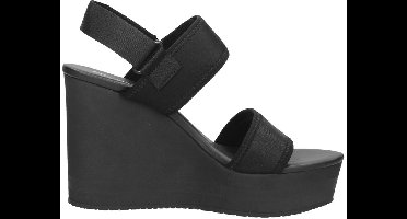 Calvin Klein Wedge Sandal Badge Sandalen Hak - Zwart - Maat 40