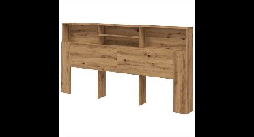 Hoofdeinde – Bedpaneel – Bedwand – Opberghoek – Houten Paneel – Artisan Eiken – 200x19x103,5 Cm – Duurzaam Eco-Design – Eenvoudige Montage