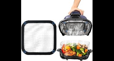 Anti-spat Air Fryer voor Ninja CRISPi FN101EUGY, FN101EUST en FN101EUSG, FN101EUSG roestvrijstalen spatbord, effectieve bescherming van de verwarmde spiraal