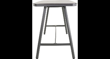 Bartisch Milazzo 150x75cm - Zwarte HPL Blad & Aluminium Frame - Horeca Tafel