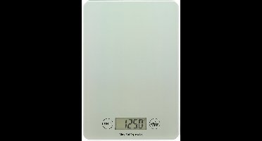Keukenweegschaal Digitaal - 1 g tot 5 kg Nauwkeurige Meting - 21,5 x 15 cm - Tarra-functie - Helder LCD Display - Precisie Weegschaal Eten - Keuken Accessoires - Kitchen Scale - Kookweegschaal - Wit - Löwenthal