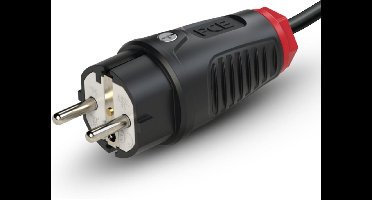 PCE 0521-sr Stekker met randaarde Rubber, Thermoplast 250 V Zwart, Rood IP54