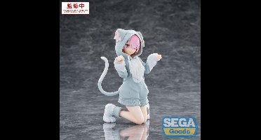SEGA Re:Zero Starting Life in Another World Yumemirize PVC Statue Ram Mofumofu Pack 11 cm Beeld
