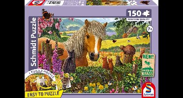 Schmidt - Legpuzzel - Bezoek op de Paardenweide - 150 stukjes - Kinderen - vanaf 7 jaar