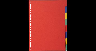 Exacompta 25x Tabbladen gerecycleerd karton 220g - 8 tabs - A4 - Geassorteerde felle kleuren - 2008E