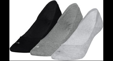 Calvin Klein Dames Footies Low Cut 3-Pack Grey Melange
