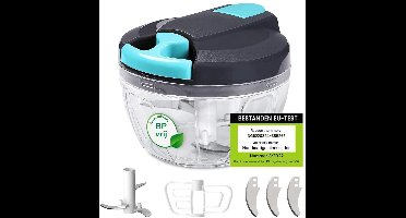 Mini Hakmolen Handmatig BPA-Vrij – Groentesnijder met RVS Messen | Compact, Duurzaam en Geschikt voor Ui & Groenten