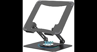 ST TRADING Laptopstandaard met draaibare basis en verstelbare hoogte voor 10-15,6 inch laptops