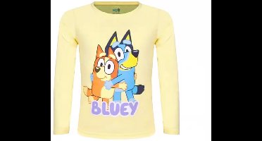 Bluey Hug Gele kindershirt, bovenste 6 jaar / 116 cm