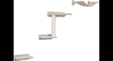 Core® Katten Klimmuur – Katten Klim Wand 5 delige Set – Wandmeubel Kat Inclusief Muurbevestiging – Beige - 45cm x 34cm x 22cm
