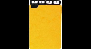 Exacompta Pak van 24 alfabetische tabbladen in karton met metalen tabs voor een klassement in de hoogte 210x148mm. - Zwart - 13748E