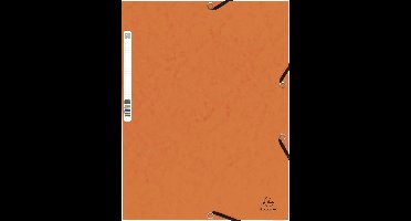 Exacompta 50x Elastomap met 3 kleppen in glanskarton 355g/m2 - Oranje - 55304E