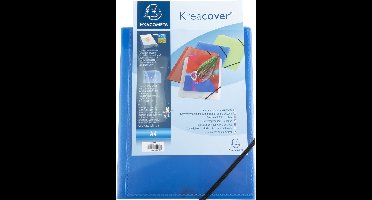 Exacompta 25x Kreacover® elastomap met 3 kleppen - ondoorschijnende PP 5/10de- A4 - Blauw - 55182E