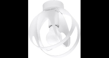 Sollux Lighting Plafondlamp Tulos - 21x16x16cm - E27 - wit - staal