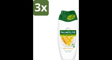 3 x Palmolive Naturals - Douchecrème - Honing & Melk - Hydraterende Melk - 250 ml - Douchegel Honing En Melk - Hydraterende Douchegel - Melk En Honing Douchegel - Verzorgende Douchegel - Huid Verzorging