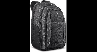 Stevige 16 inch laptoptas rugzak voor laptops tot 40.6 cm in zwart