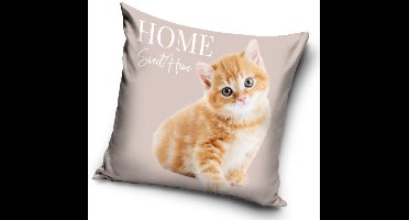 Cat Home kussenhoes 40x40 cm Velours