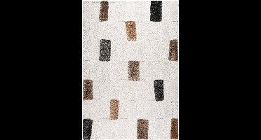 Rugsman Osaka 013.0052.6262 Vloerkleed - 240 x 340 cm - Ivoor - Rechthoekig - Polyester - Eetkamer, Woonkamer, Slaapkamer - Geometrisch - Modern