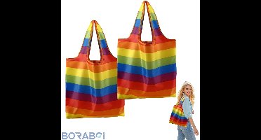 Faltbare Shopper - Regenboogkleur - 46x41x25 cm - Oxford-stof