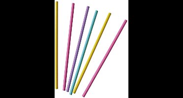 RIETHMULLER - 30 neonkleurige kartonnen rietjes 19,7 cm assorti