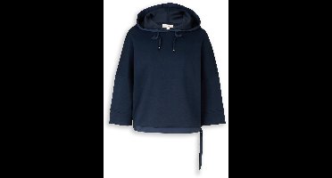 Tom Tailor - Hoodiesweatshirt van scuba - Maat M - sky captain blue
