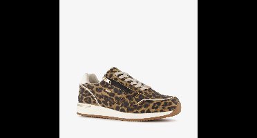 XX by Mexx dames sneakers met panterprint bruin - Maat 40 - Uitneembare zool