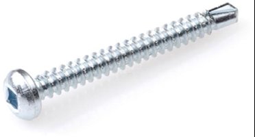 Zelfborende Plaatschroeven - Squaredrive Cilinderkop - 4,8 x 50mm N-SQ - Voldraad - Verzinkt (200 stuks)