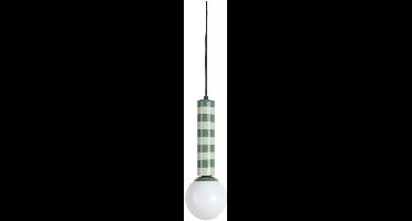 Leitmotiv Hanglamp Rayado - Groen - 12x12x38cm - Modern - Hanglampen Eetkamer, Slaapkamer, Woonkamer