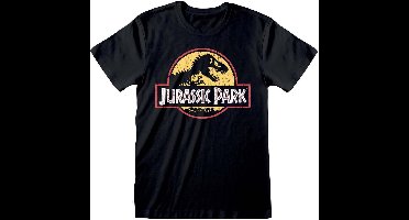Jurassic Park - Original Logo Distressed Unisex T-Shirt Zwart