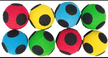 Spordas zachte ballen set - 8 stuks klittenband speelballen.