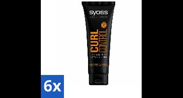 6 x Syoss - Curl Control Cream - Gel - Styling & Definitie - 250 ml - Krulgel - Krullenstyling - Krullen Definiëren - Anti-pluis - Krullen Verzorging