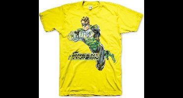 DC Comics Green Lantern Heren Tshirt -XL- Distressed Geel