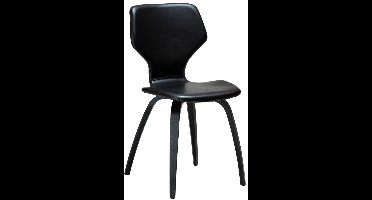 S.I.T Dan-Form eetkamerstoel PU-kunstleer zwart.