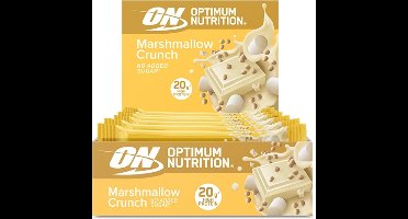 Optimum Nutrition Protein Crunch Bars - Crunchy Marshmellow Proteine Repen - Vegetarisch - 10 Eiwitrepen (650 gram)